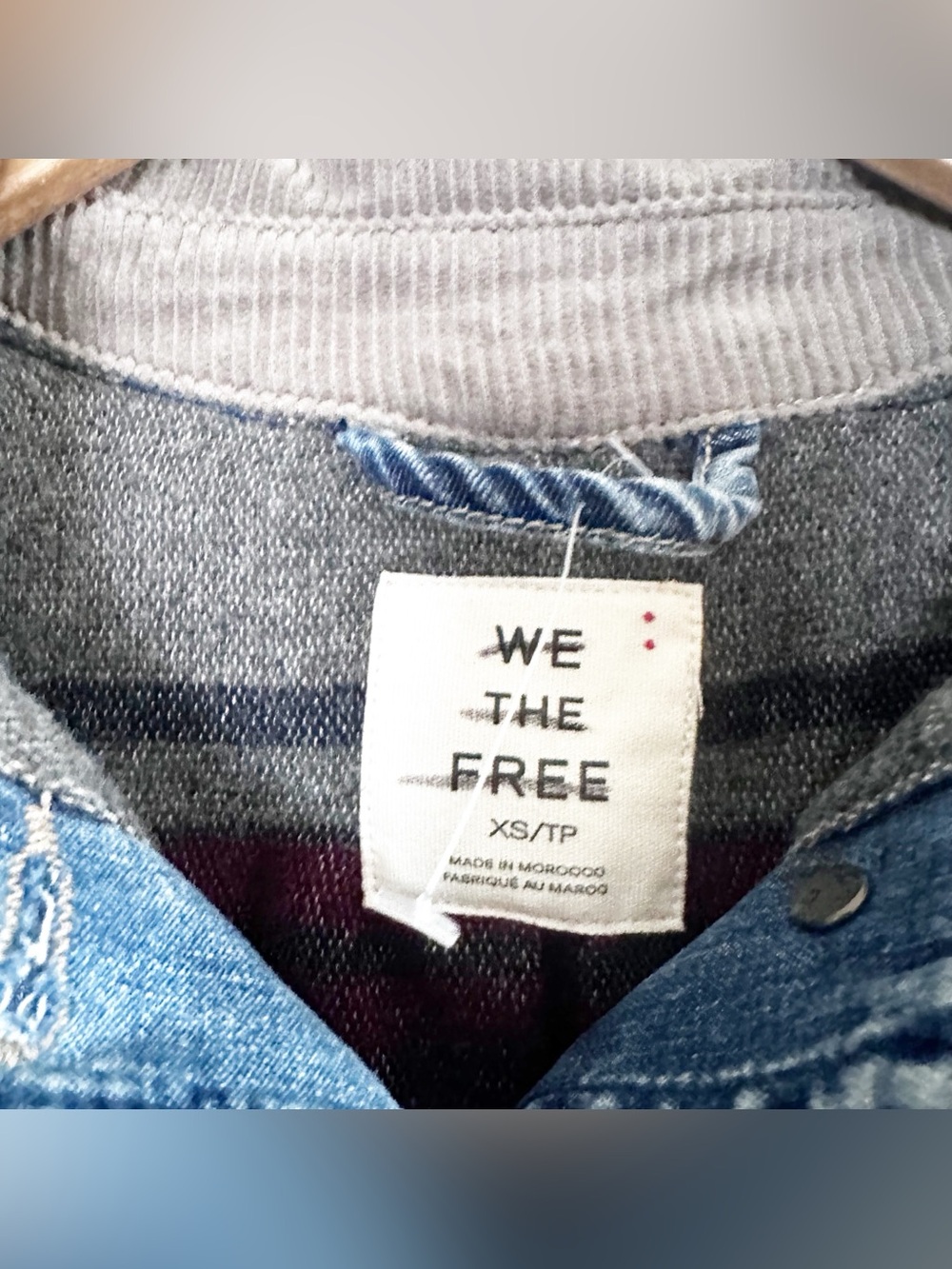 Free People We The Free Sweet Talk Denim Barn Coat - Picture 10 of 11